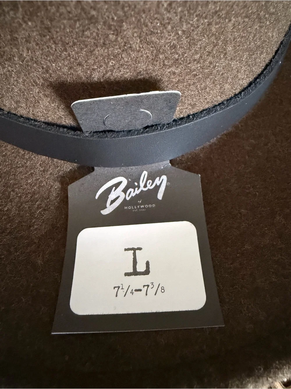 Bailey of Hollywood Briar Wool Fedora Brown Size L